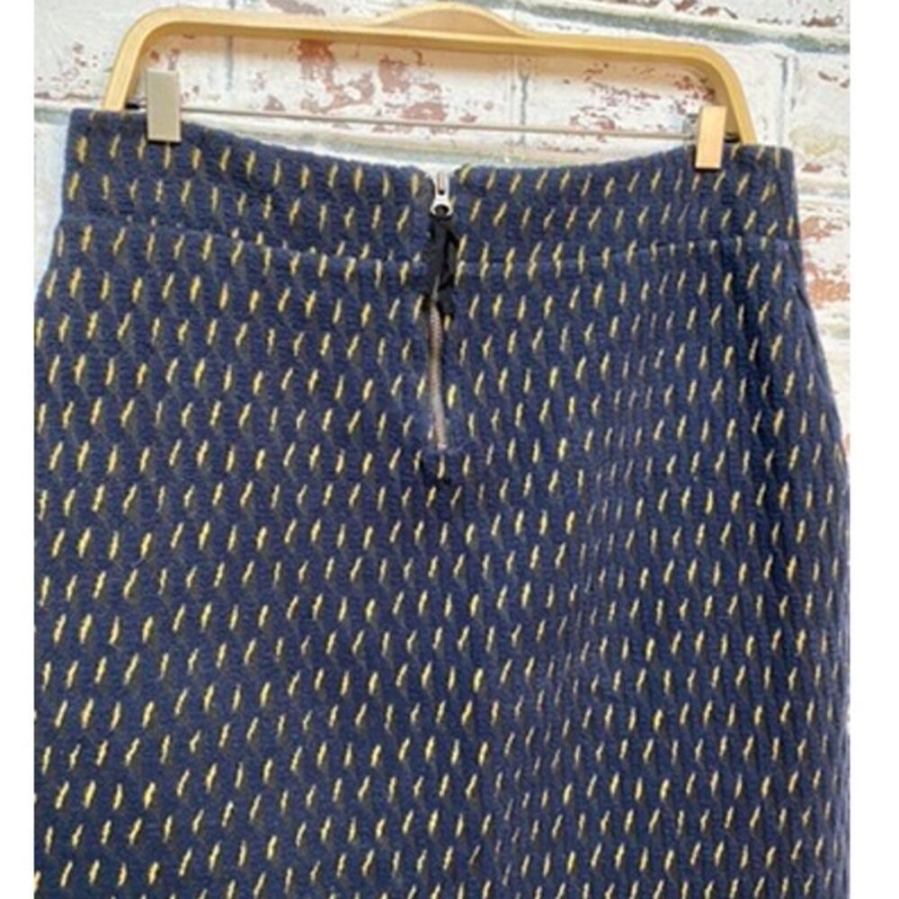 Anthropologie Maeve Hannon Cotton Bled Knit Textured Layered Pencil Skirt - Picture 13 of 13